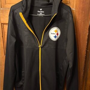 Fanatics Black and Yellow Steelers Hoodie Jacket